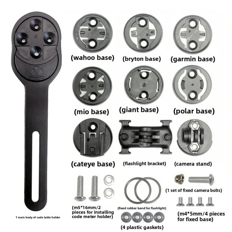 Bicycle Light Mount with Computer Bracket for Garmin Wahoo Bryton Magene Cycling GPS Holder Road Bike Accessories