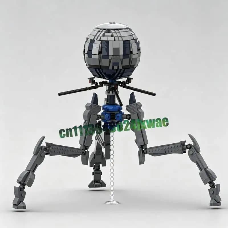 NEw 1422Pcs Sci‑Fi Tripod Combat Battle Robot MOC Space Model DIY Assembled Building Bricks Adult Collectible Display Toy Gift