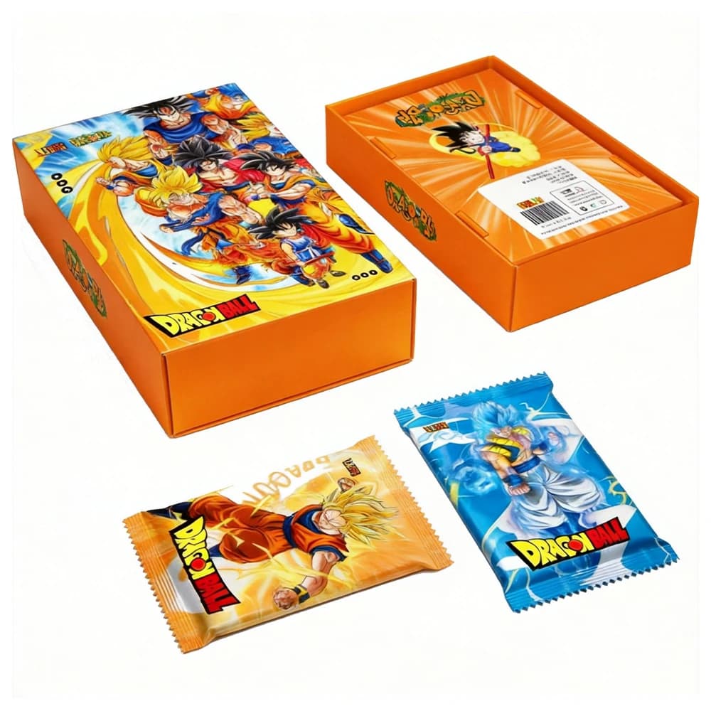 Carte da Collezione Dragon Ball in Metallo Diamantato, Personaggi Anime Son Goku e Vegetto, Gioco di Carte da Collezione, Giocattoli Regalo