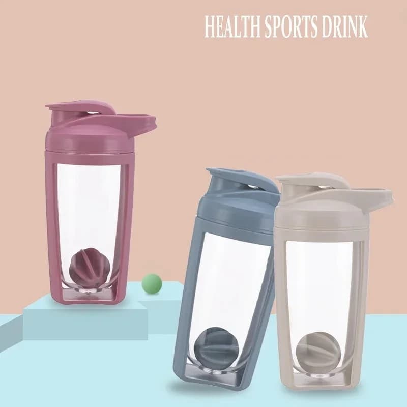 550ML Shaker Cup Sports Water Bottle Portable Coffee Milk Cup Mixing Protein Powder Shake Cup Mixing Bottle Sealed Loss Proof