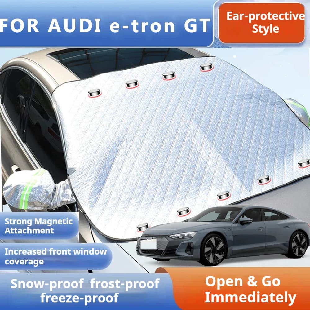 Addensato Auto Ora Parasole Parabrezza Copertura Con 5/9 Magneti Protezione UV Anti Neve Luce Solare per AUDI E-tron GT 4G01