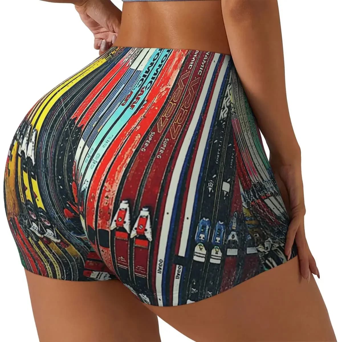 Custom Ski Sun Valley Women Gym Workout Running Shorts Athletic Volleyball Biker Yoga Shorts