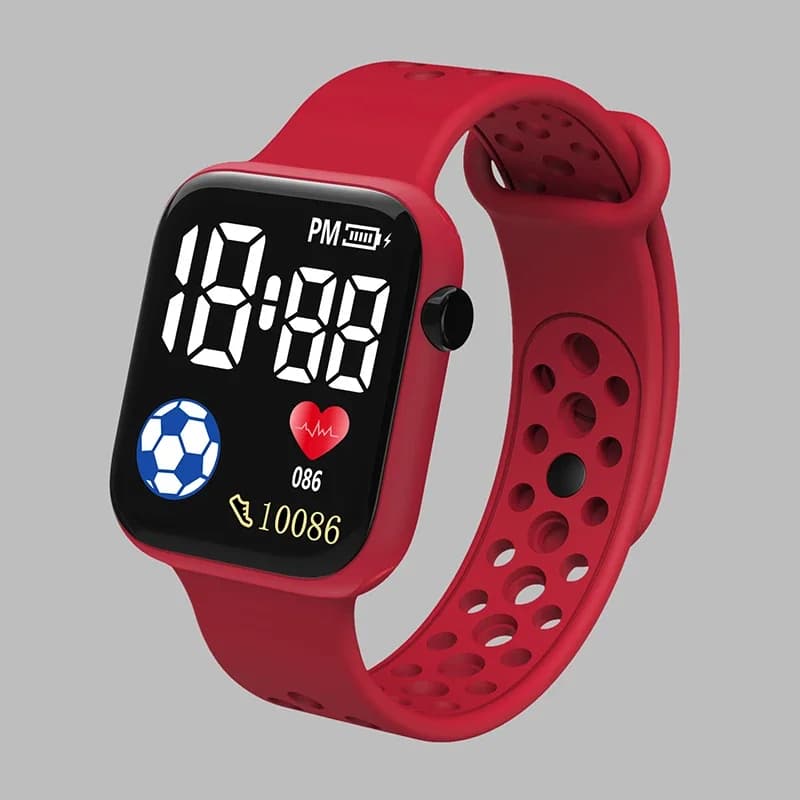 Orologio digitale a LED 2025 per bambini Ragazzi Ragazze Orologi sportivi da calcio Orologio digitale in silicone Orologio da polso elettronico per bambini casual