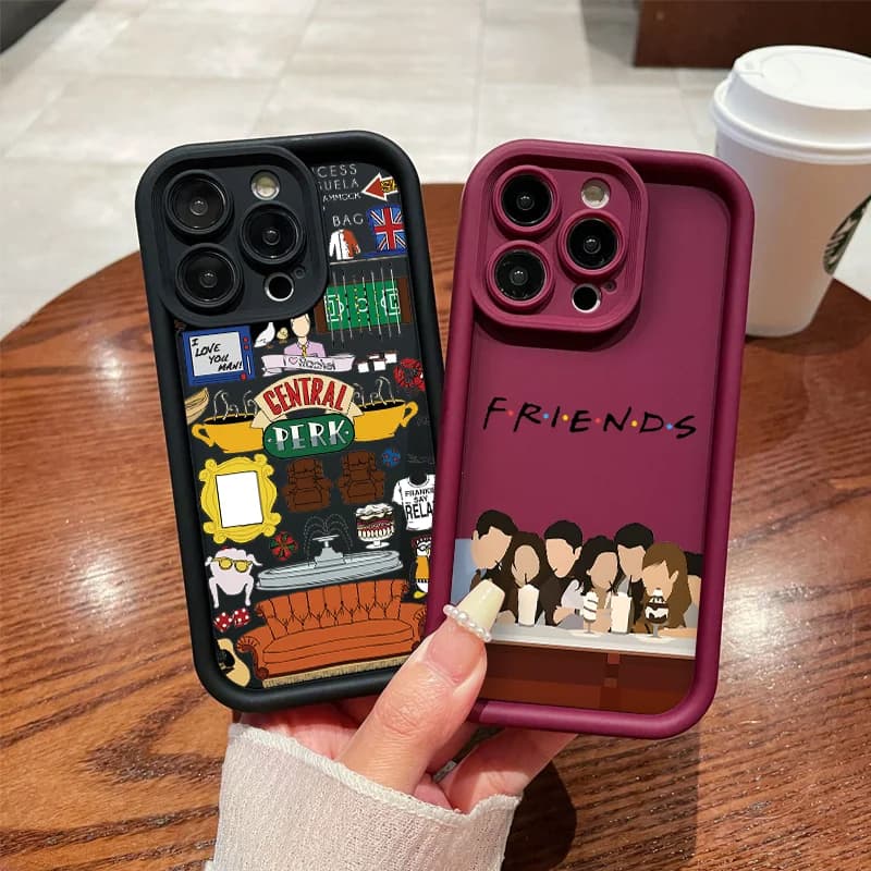 Funny Central Perk Coffee Friends Phone Case for IPhone 16 15 14 13 12 11 Pro Max X XS Fundas for IPhone 7 8 Plus TV Show Covers