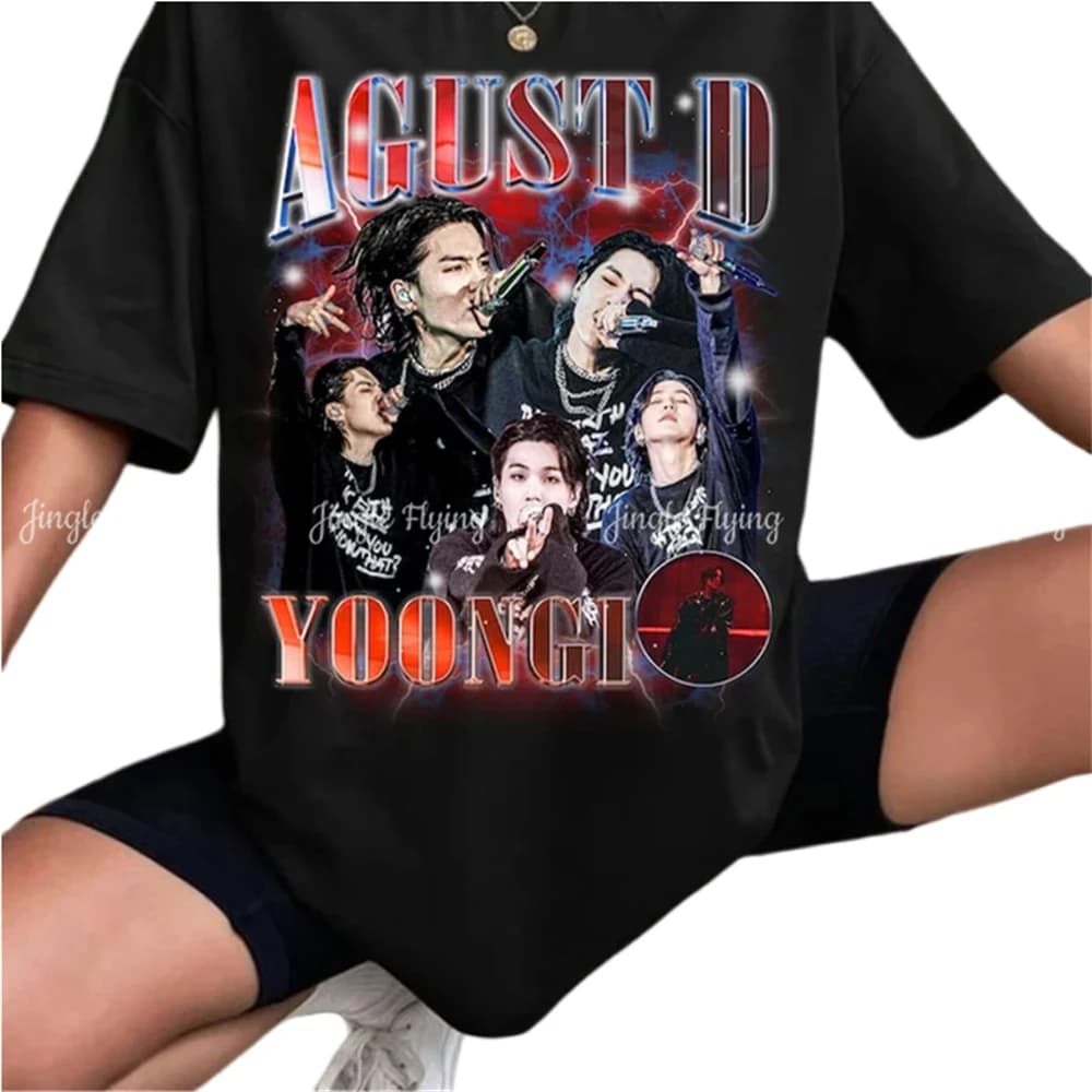 Maglietta Agust D Tour Maglietta vintage del tour mondiale Min Yoongi