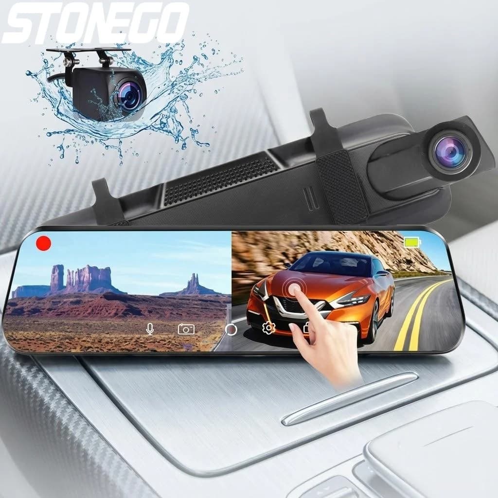 Dash Cam Dual 4K Anteriore e Posteriore Full HD 1080P, Registratore DVR Auto con Monitoraggio Parcheggio 24H, Scatola Nera per Veicoli