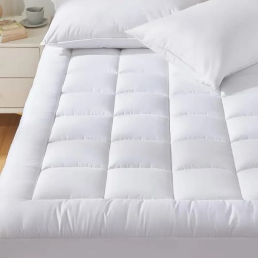 Size Mattress Pad Pillow Top Cotton Cooling Mattress Topper 8-21" Deep Pocket Mattress Cover Quilted Fitted Cooling 450GSM Matt