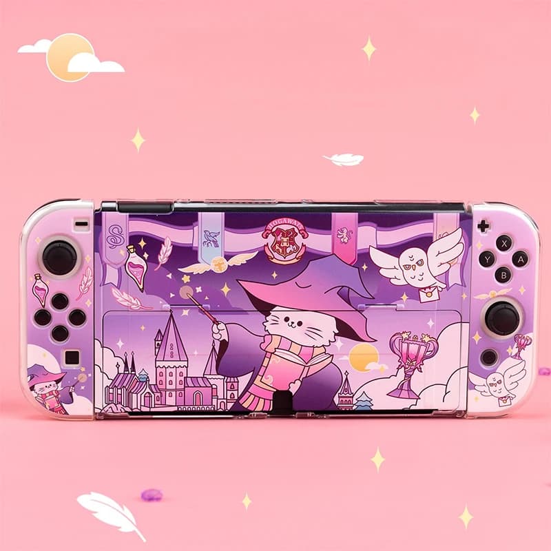 Custodia protettiva OLED per interruttore Kawaii Bunny NS Joy-Con Controller Custodia protettiva rigida divisa per accessori Nintendo Switch