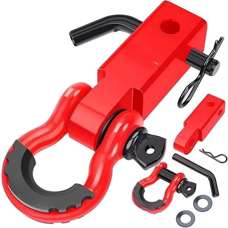 4*4 off-road towing hook receiver with 2\" ring D towing hooks