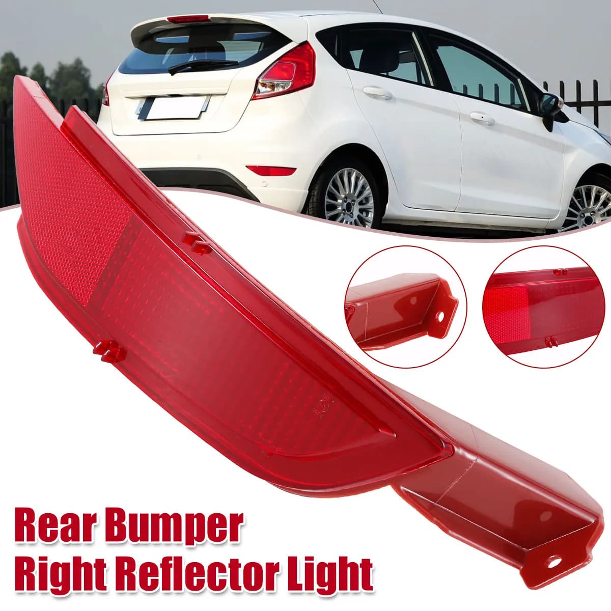 Copertura della luce del riflettore destro del paraurti posteriore compatibile con Ford Fiesta 2009-2014 Luce fendinebbia professionale per paraurti posteriore destro