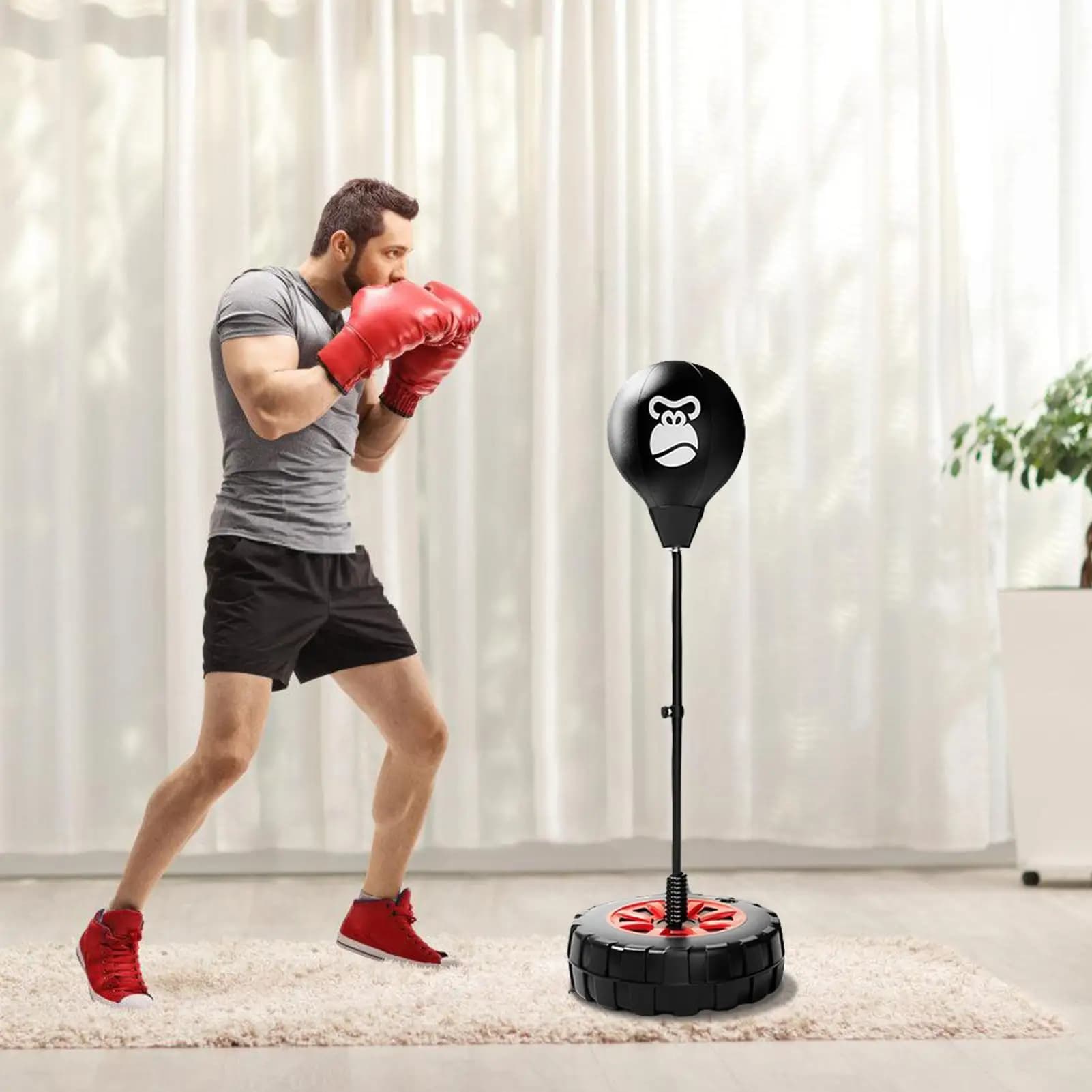 Boxing Sack for Reflection, Adjustable Training Sack for Gym with Boxing Gloves, Fast to Work Boxing