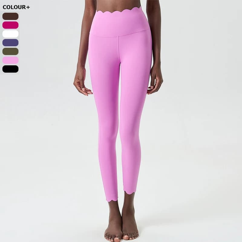 Leggings sportivi a vita alta da donna, tinta unita, elasticizzati, morbidi, pantaloni da yoga aderenti, traspiranti, collant da palestra, abbigliamento sportivo da corsa femminile