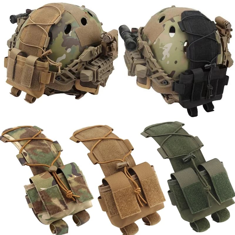 Tactical helmet case for battery case for counterweight bag for remote battery helmet accessories with fast helmet hook ring
