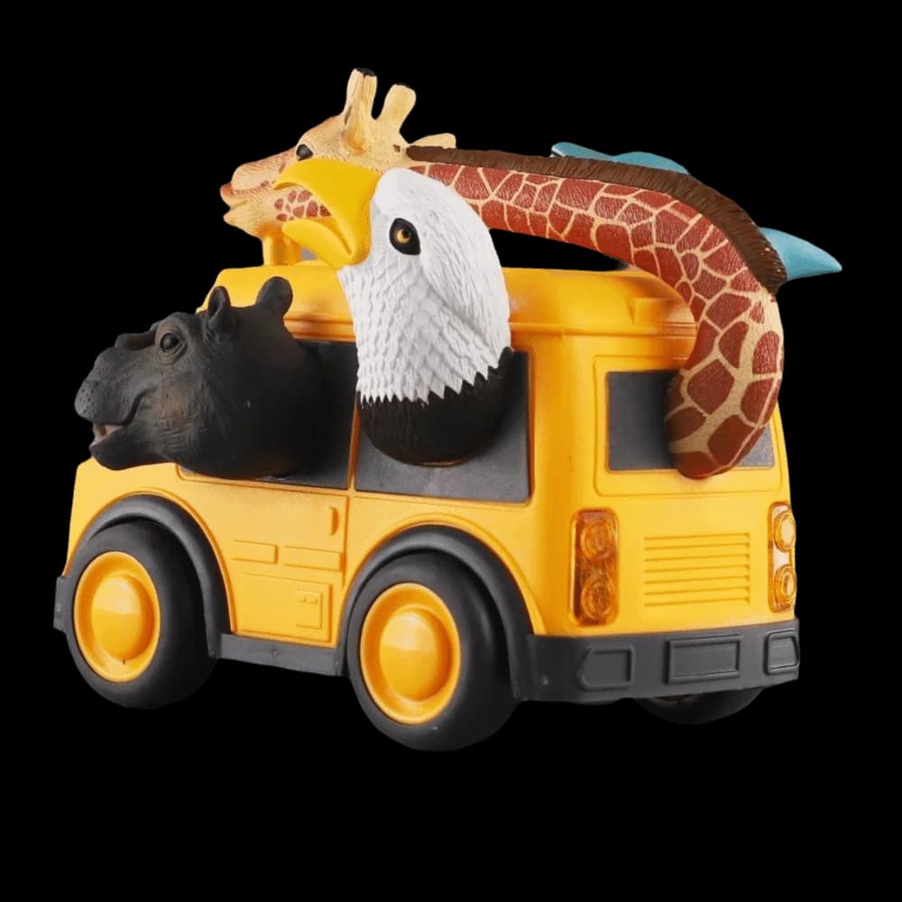Dinosaur Theme Toy Car Model Animal Theme Ocean Theme Educational Toys Sound Effects Light Effects Inertia School Bus Kids Gifts
