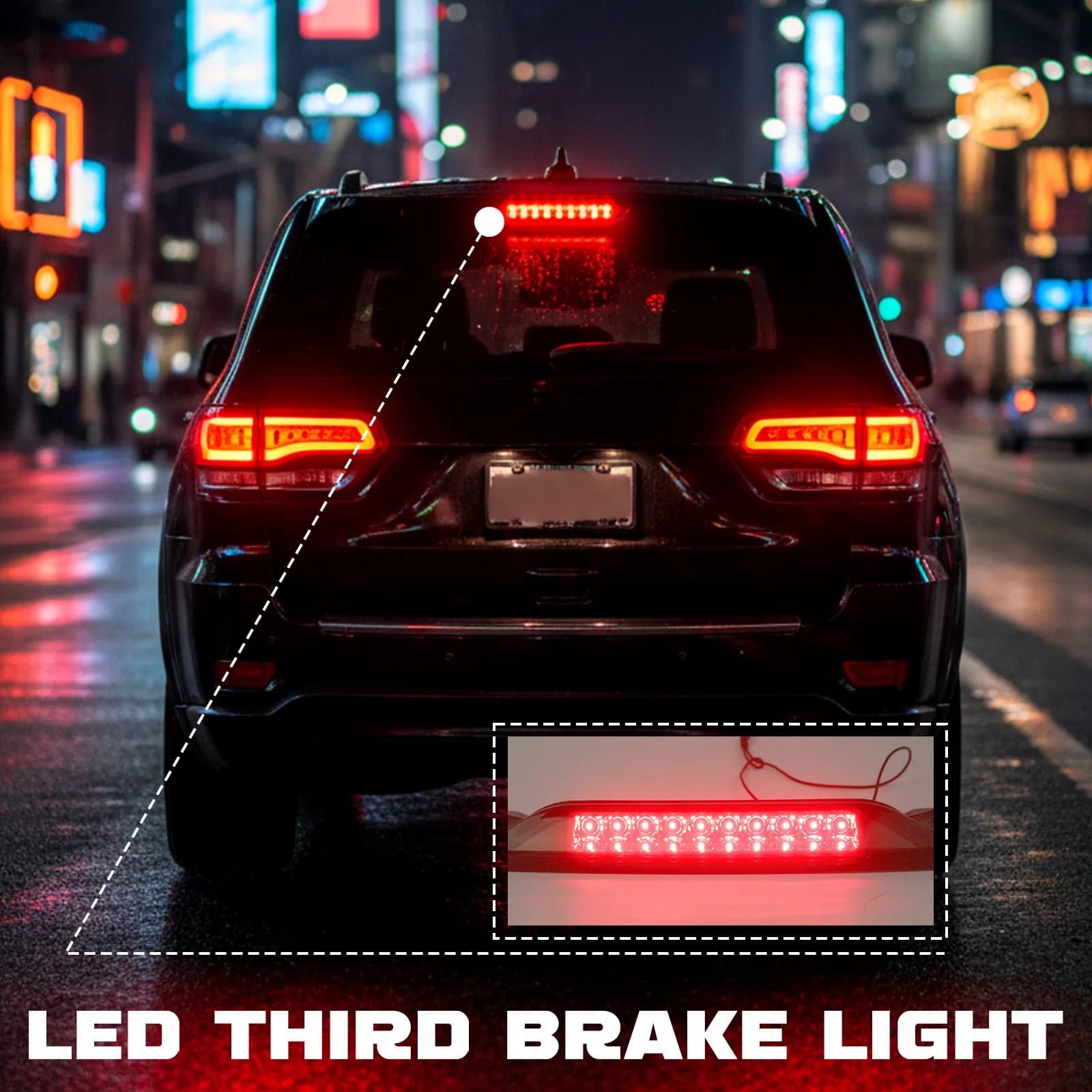 Luce di Stop LED per Auto 5303754AC per Dodge Caliber Durango (WD) Jeep Compass (MK49) Grand Cherokee, Lampada di Stop Montata in Alto