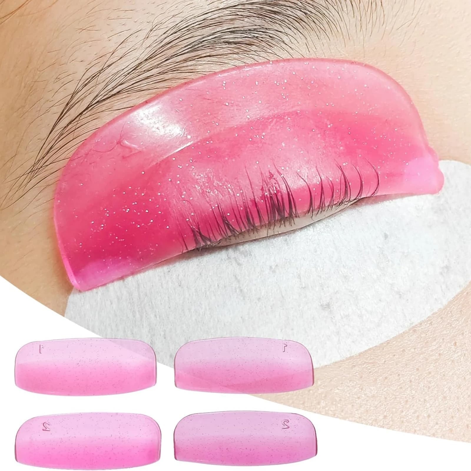 PERMANIA 4 pz Silicone Ciglia Perming laminazione Pad Riutilizzabile Lash Lifting Aste Kit 3D Estensione Ciglia Bigodino Applicatore Strumento