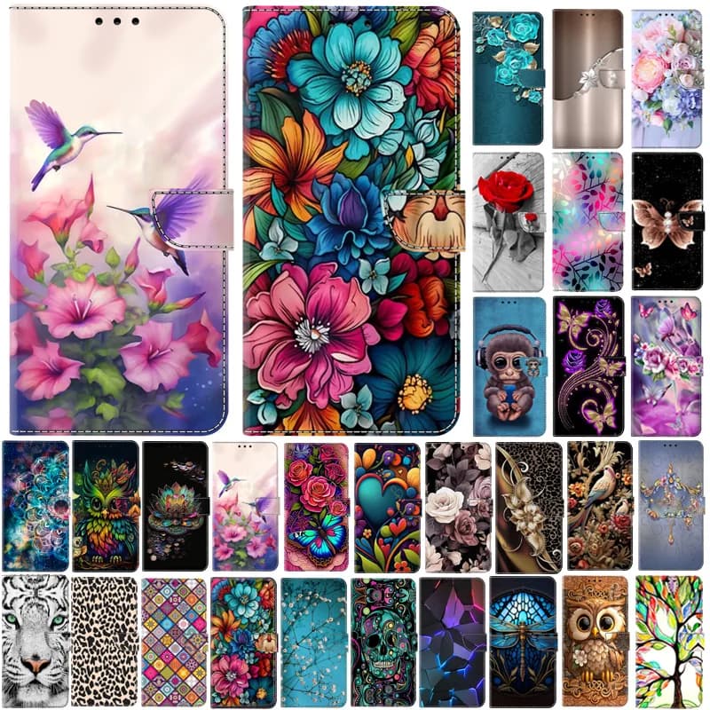 Phone Case for Samsung Galaxy A51 A52s A53 A54 A50 Cover 3D Cute Painted Magnetic Leather Flip Holder Wallet Mobile Phone Cases