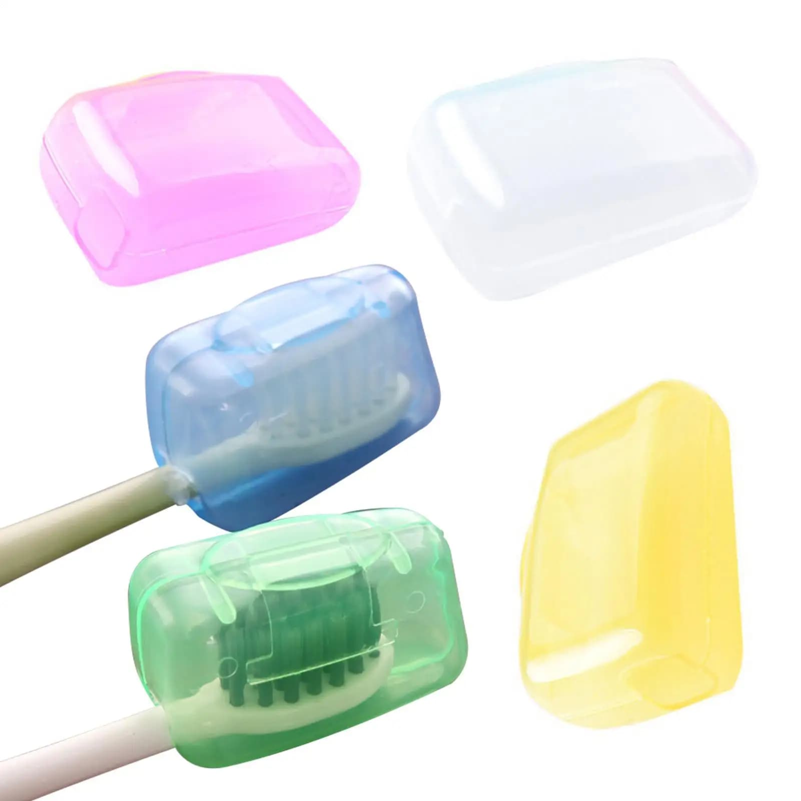 5Pcs/set Portable Toothbrush Cover Holder Health Germproof Toothbrushes Protector Travel Hiking Camping Dustproof Brush Cap Case