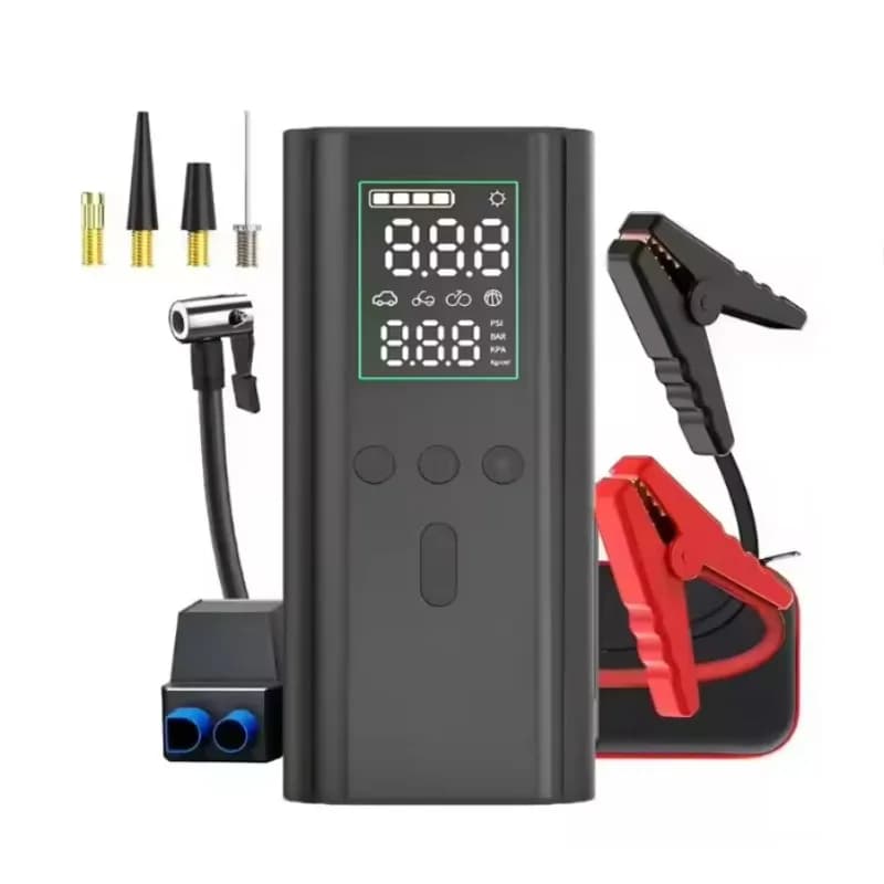 Avviatore d'Emergenza per Auto ad Alta Capacità, Compressore d'Aria Portatile, Power Bank per Veicoli, Gonfiatore Pneumatici in Materiale ABS, Direttamente dalla Fabbrica