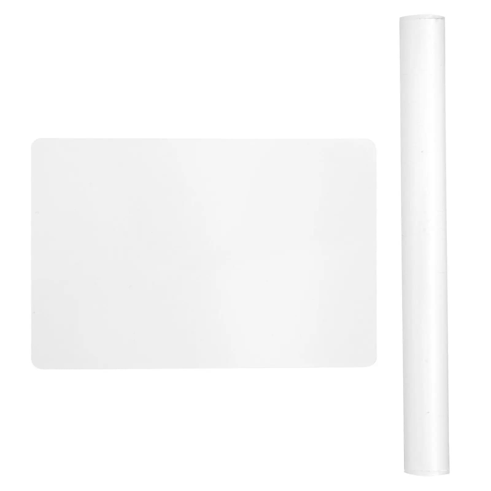 Set di 2 Tavole per Modellare l'Argilla con Rullo in Acrilico 10x15cm e Asta 20x2cm per Modellare e Applicare l'Argilla Polimerica