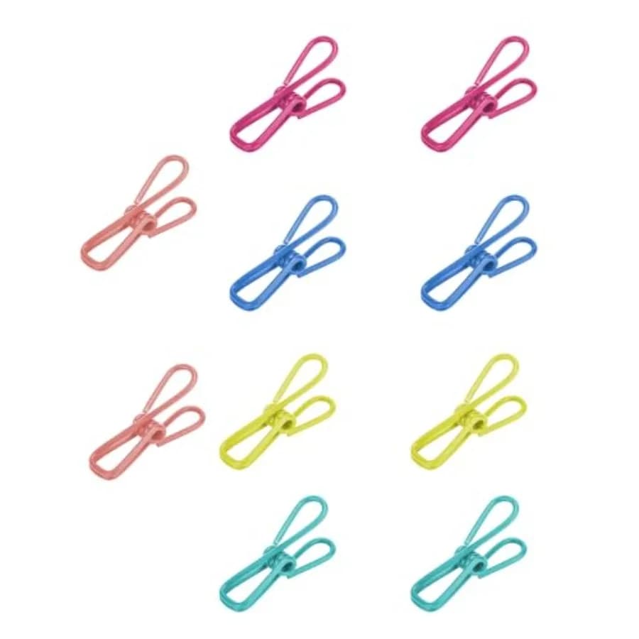 2in Chip Bag Clips 10 Pack Multipurpose Metal Clips Multi Use, Sealing Clips, for Laundry, Hanging, Food Bags, Reusable Metal B