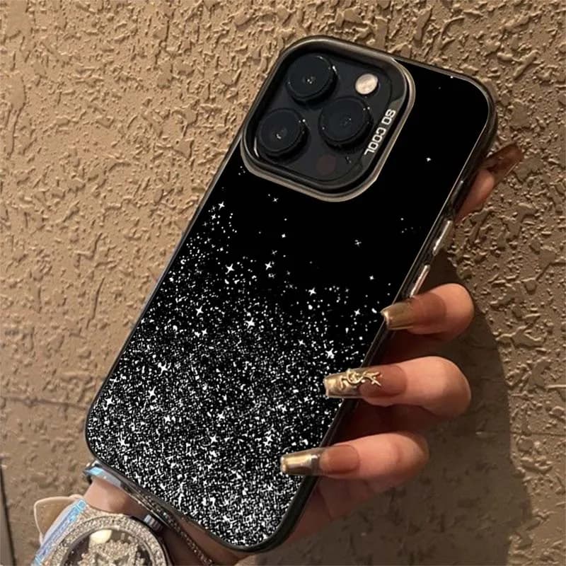 Custodia per telefono modello cielo stellato scuro per iPhone 16 15 14 13 12 11 Pro Max 12 13 Mini XS X XR 8 7 14 15 Plus SE2 Cover antiurto