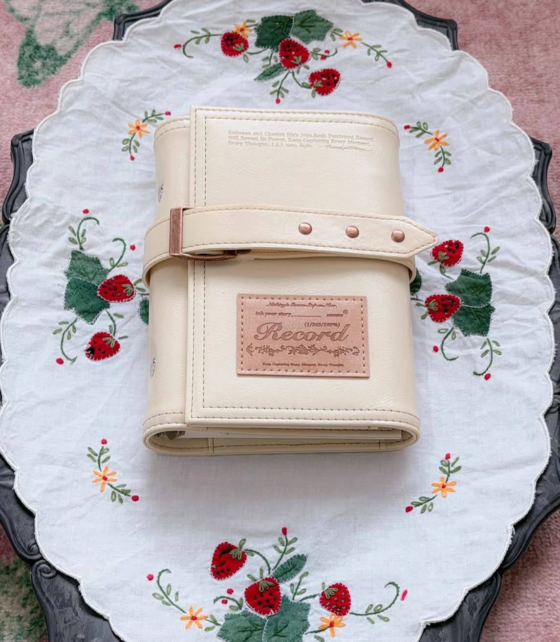Vintage A6 3-Fold Leather Refillable Notebook, Premium 6-Ring Binder Diary, Portable Handmade Journal for Daily Planning