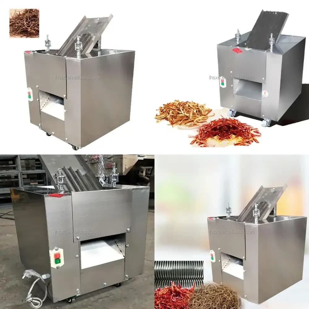 Macchina Tritatutto Professionale in Acciaio Inossidabile per Alimenti: Affettatrice per Peperoni, Frutta Secca, Foglie, Scorza di Mandarino e Spezie