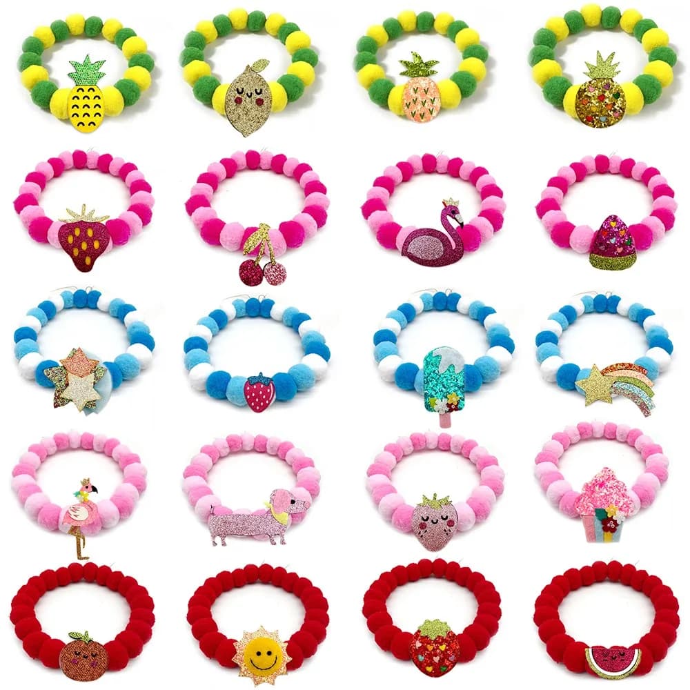 20 pezzi moda pet dog papillon estate frutta stile palla di capelli collana collare piccolo grande cane papillon cravatte accessori per toelettatura cani