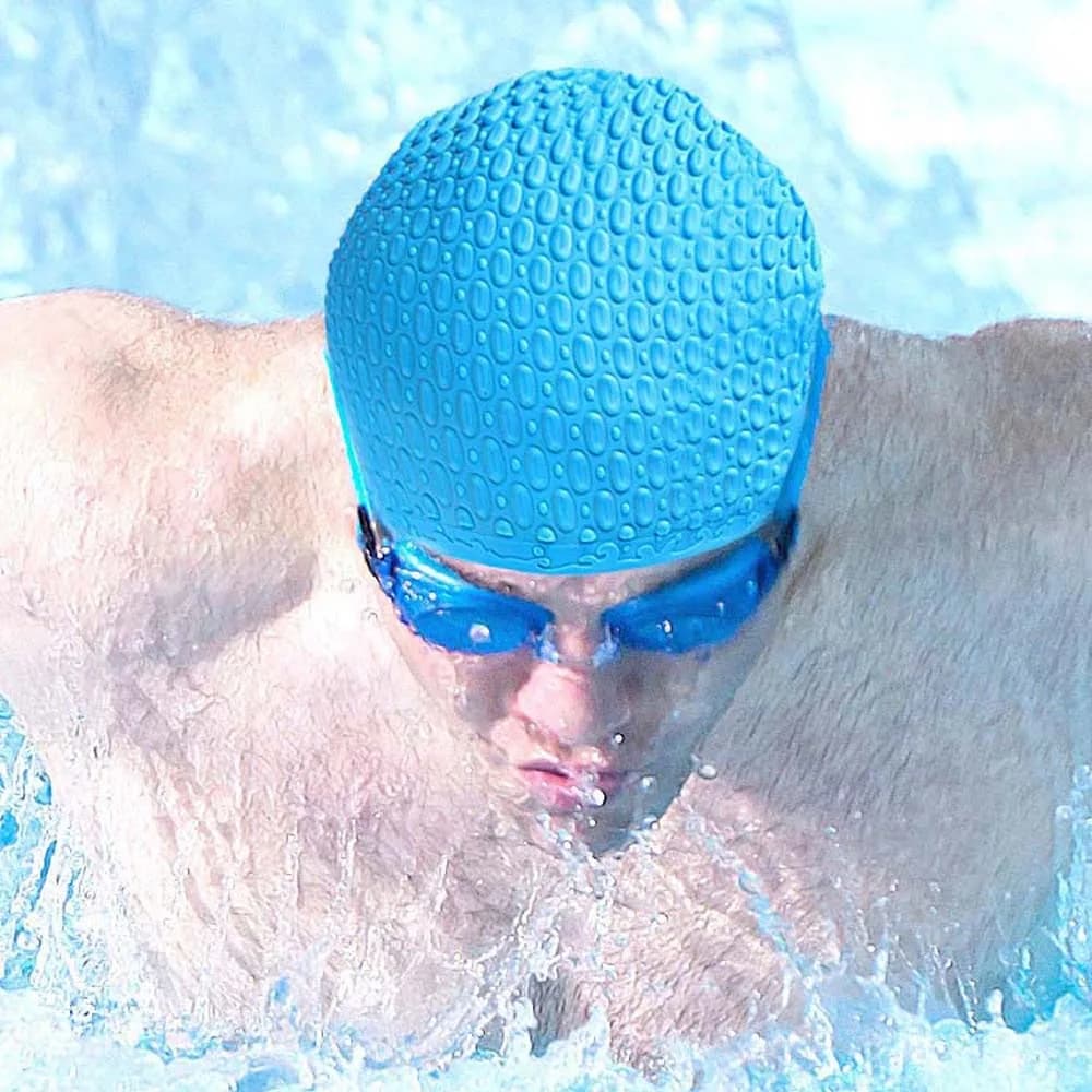 Comfortable Silicone Swimming Cap Waterproof Flexible Protect Ears Pool Hat Wear-resistant Solid Color Bathing Caps Water Sport