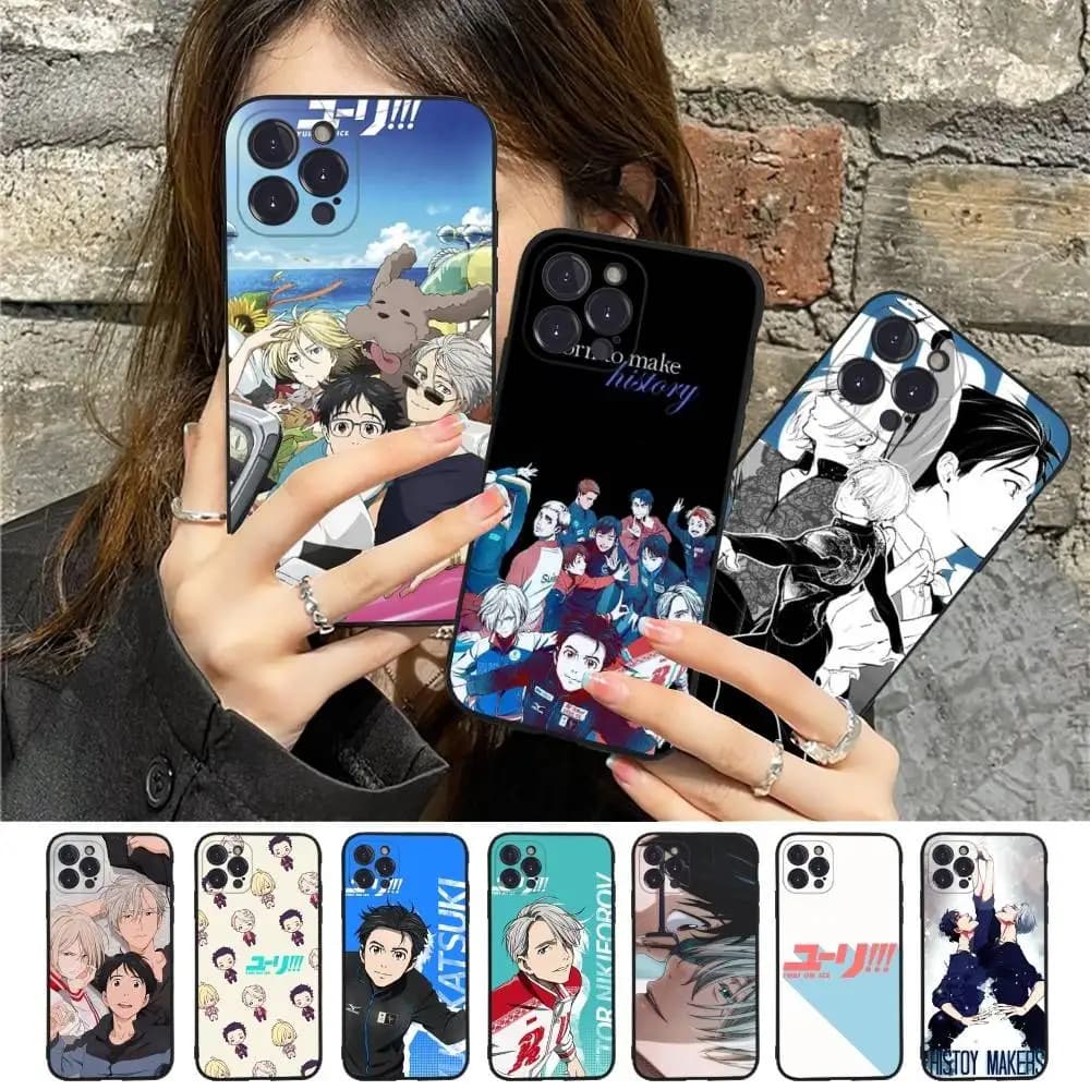 Sports Anime YURI On ICE BL Phone Case For IPhone 17 16 14 15 13 12 11 Pro Max Plus Silicone Soft Cover