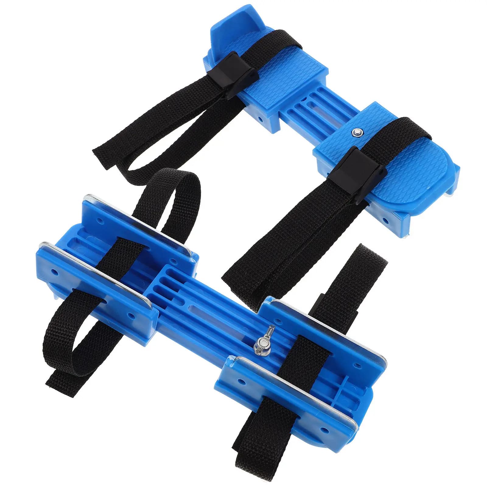 1Pair Adjustable Ice Skates Size Expandable Up to 4 Sizes Double Runner Balance Support Secure Rope Closure Protective