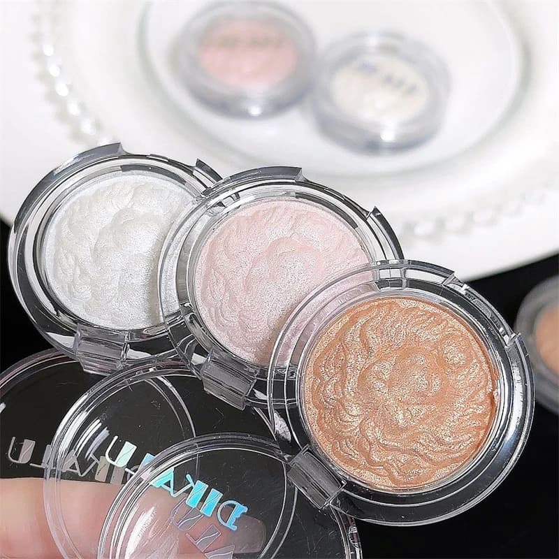 DIKALU Moonlight White Highlighter Palette Shimmer Diamond Brighten Contour Cosmetico viso a lunga durata