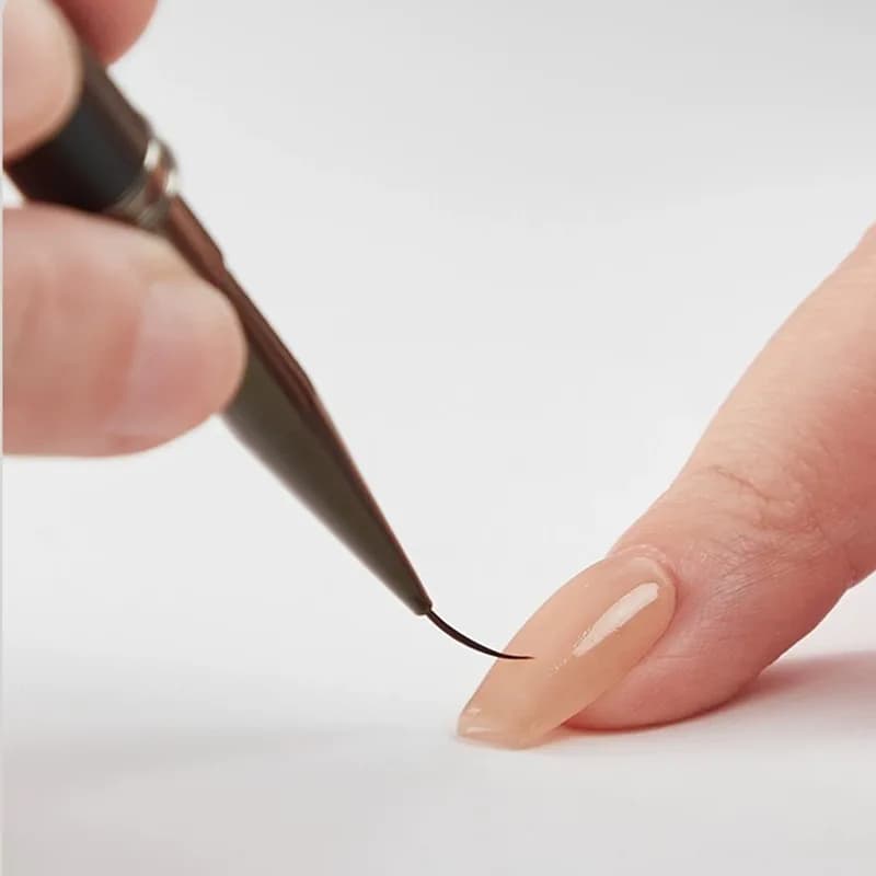 1/5 Pezzi Pennello per Pittura Artistica con Manico Nero, Pennello per Disegno Linee, Strisce, Fiori, Pennello per Gel UV