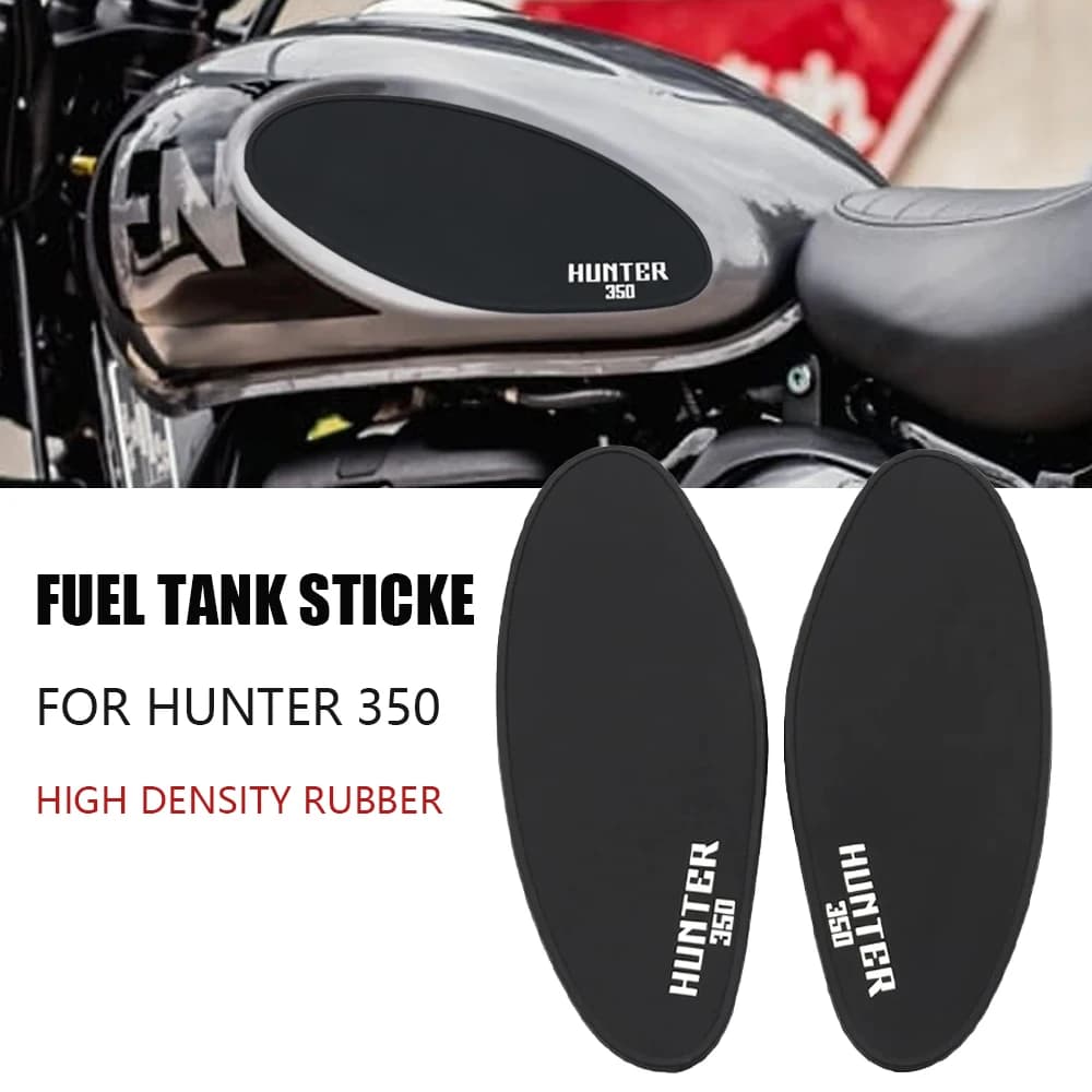 For Royal Enfield HUNTER 350 2022-2026 Motorcycle Anti-Slip Fuel Tank Rubber Sticker Protector Knee Tank Pad Decal