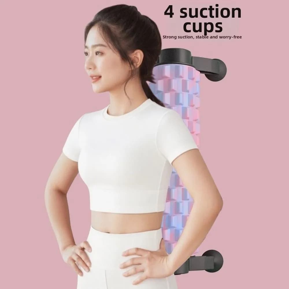 Non-Slip Suction Cup Foam Roller Stable Large Load Bearing Muscle Relaxation Roller with Stand Thickened