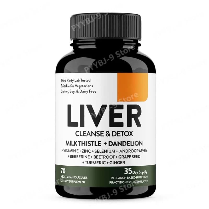 Capsules for the Cleaning and Repair of the liver with Cardo Mariano, Radice di Dente di Leone, Curcuma, Zenzero - Integratore Botanico a Base di Erbe - 70 Capsules