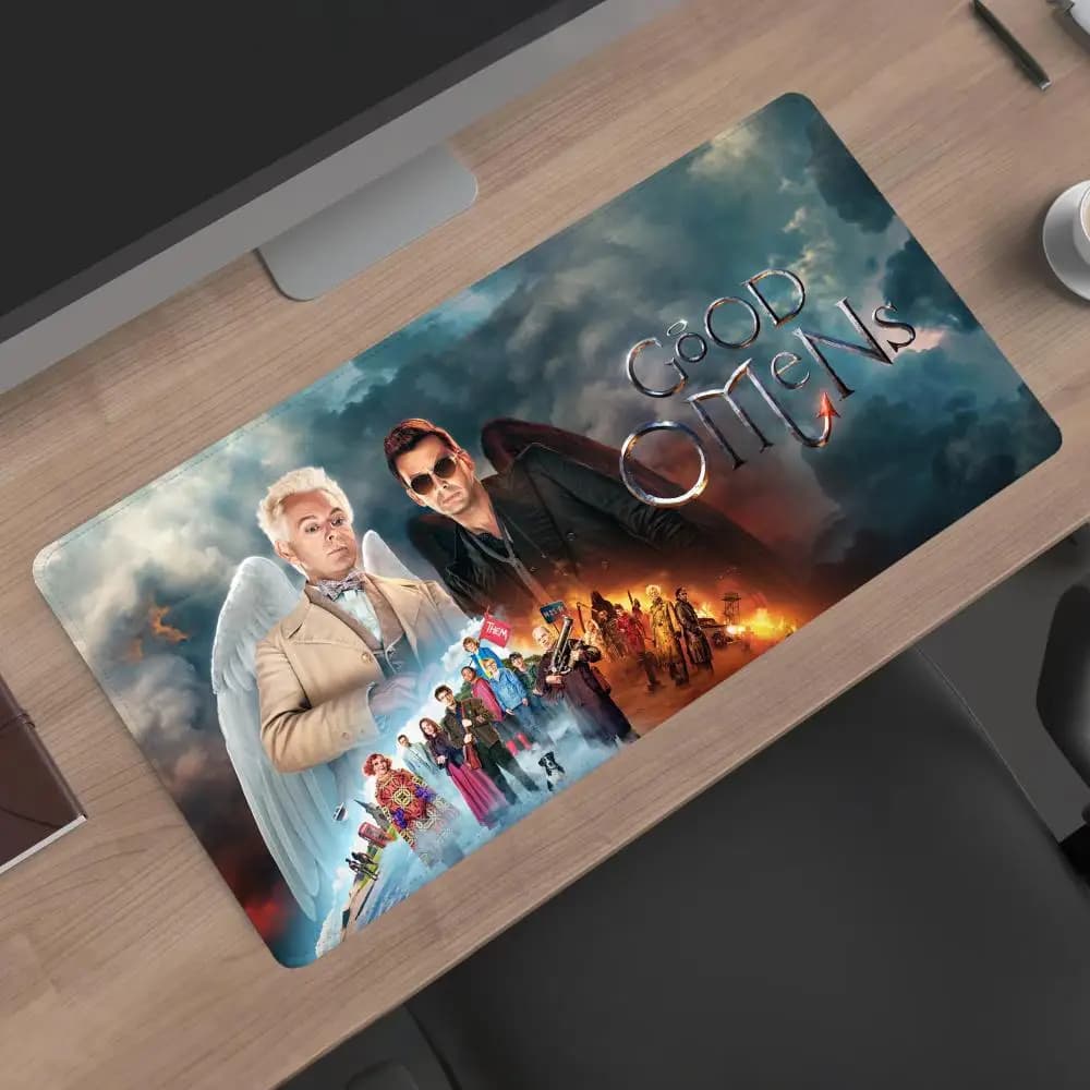 Good Omens Mouse Pad Gaming Mouse Pad XXL, Non-Slip, Smooth Surface for Gaming and Office Desk Use