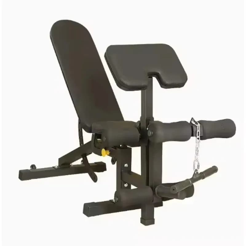 Metal Adjustable Exercise Bench Gym Equipment for Home Foldable Weight Lifting Bench with Handlebars Fitness Training Bench Inclined Chair