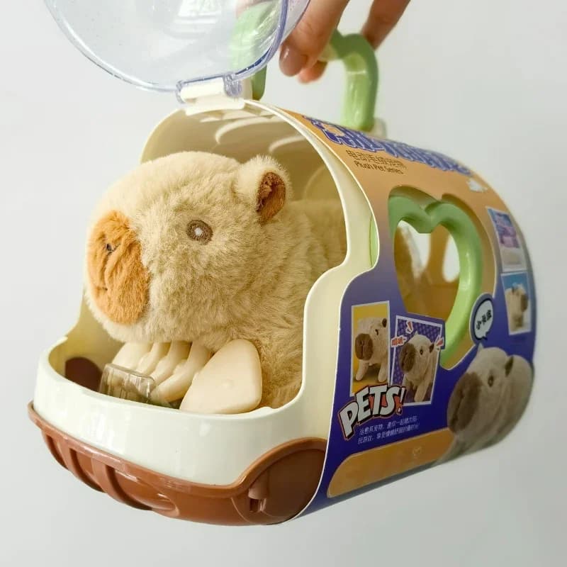 Bambola Elettrica Camminante con Suono, Giocattolo in Peluche per Bambini, Set di Figure Animali in Peluche, Colore Casuale