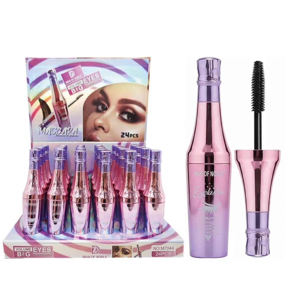 24 pieces black waterproof mascara extends the extension of silk fiber mascara lashes thick female makeup cosmetic tools for eyes