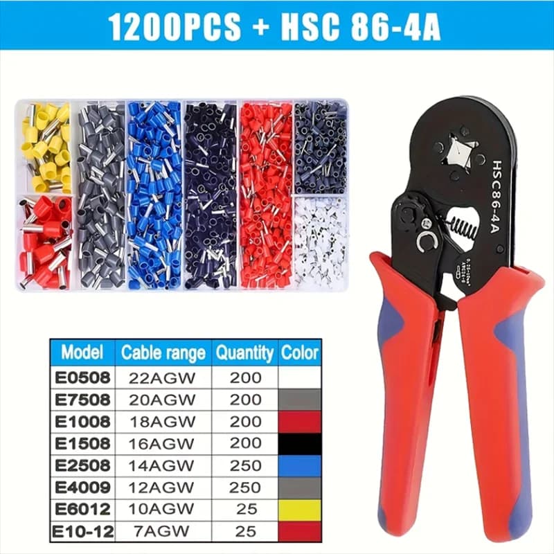HSC8 6-4 0.25-10mm 2 23-7AWG crimping clamps set of wire head clamps tool for electrician