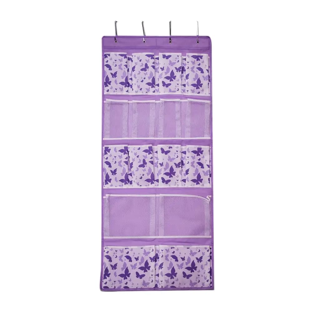 Organizer da appendere sopra la porta con 16 tasche e 4 tipi di custodie per scarpe, calzini, cappelli, biancheria intima, borse, cosmetici, articoli da toeletta, B