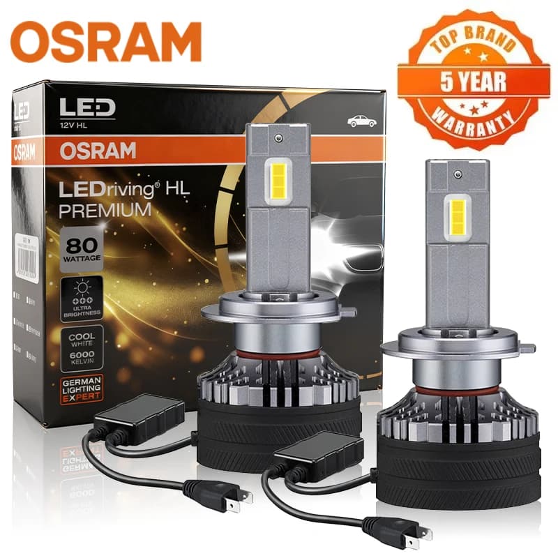 OSRAM Originale H7 H4 Led Lampadina per fari auto 9012 HIR2 Lampada HB2 9003 9005 9006 HB4 HB3 H11 H8 Fendinebbia 6000K Bianco Con Zavorra
