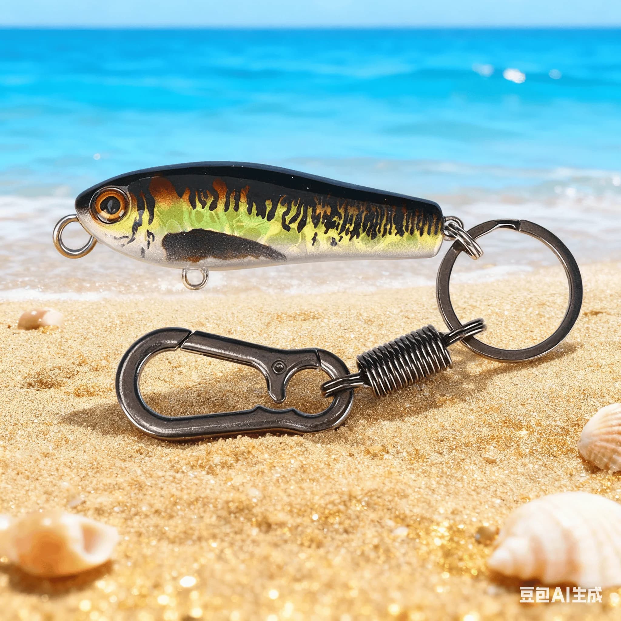 1 Pz Portachiavi Esterno 18 cm/36g Biomimetico A Forma di Pesce Portachiavi Amo Per Gli Appassionati di Pesca Zaino Ciondolo Accessorie