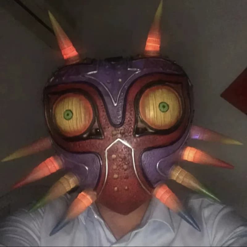 Halloween Majora's Face Mask Cover Scary Realistic Face Mask Adults Game Party Cosplay Costume Prop Personality Gifts Decoration
