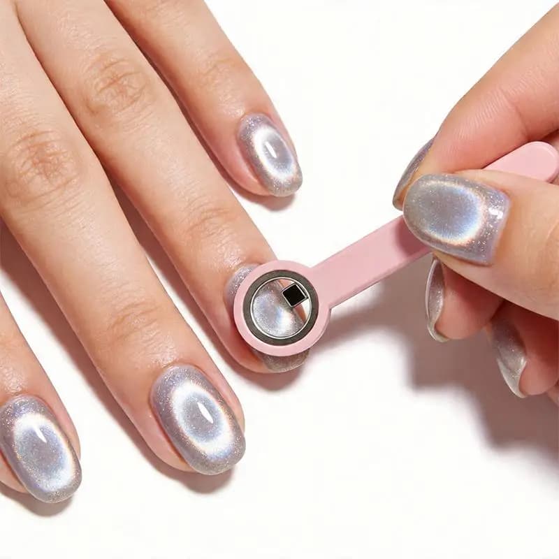 Strumento per Nail Art con Anello Magnetico Potente, Bacchetta Magnetica per Smalto Gel Effetto Occhio di Gatto, Design Fai-da-Te con Effetto Perline di Vetro, Accessorio Essenziale per Salone di Manicure