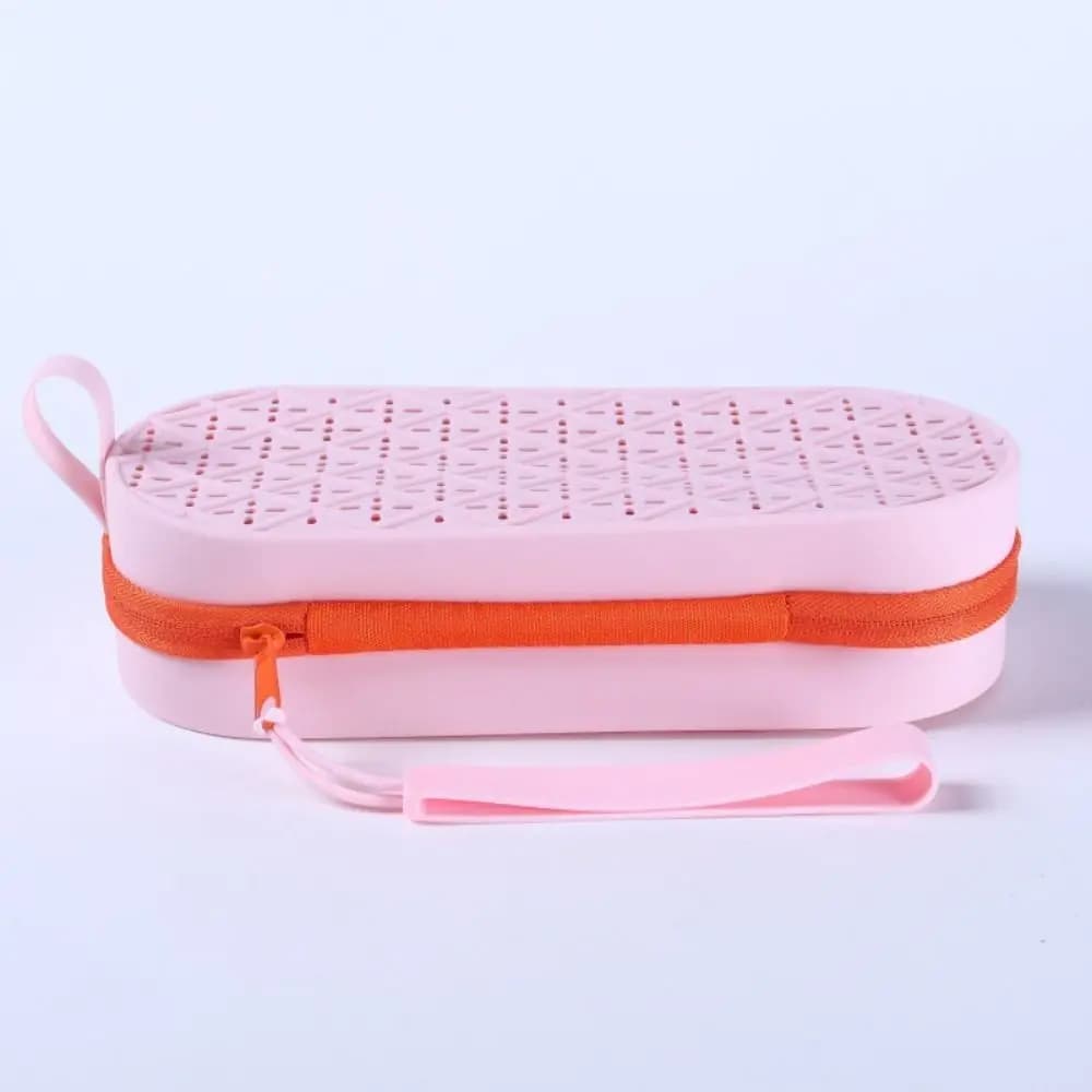 Custodia per Occhialini da Nuoto in Silicone, Portatile con Cerniera, Foro di Drenaggio, Morbida, per Occhiali da Vista, per Nuotatori