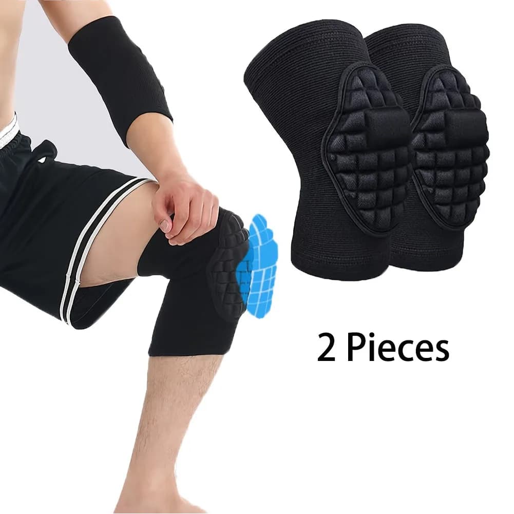 2 Pezzi Protezioni Professionali per Ginocchia Sportive per Uomini e Donne - Imbottitura Spessa e Ammortizzata, Ginocchiere e Supporti per Ginocchia per Basket