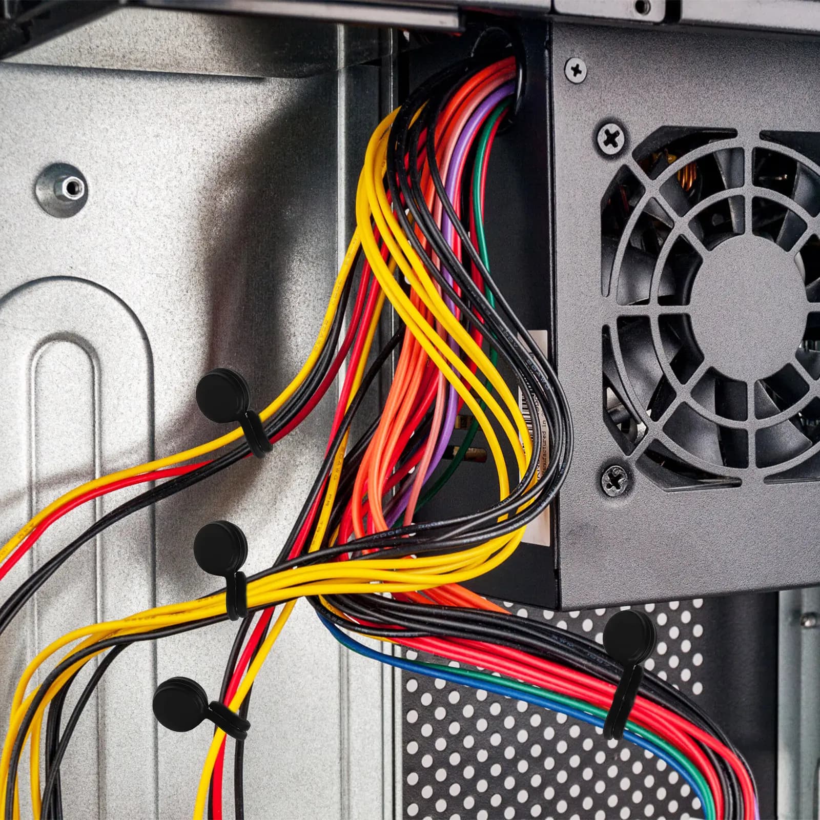 10 Pezzi Fascette in Silicone Riutilizzabili, Organizzatori Flessibili per Cavi di Ricarica, Elettronica, Viaggi, Casa e Ufficio
